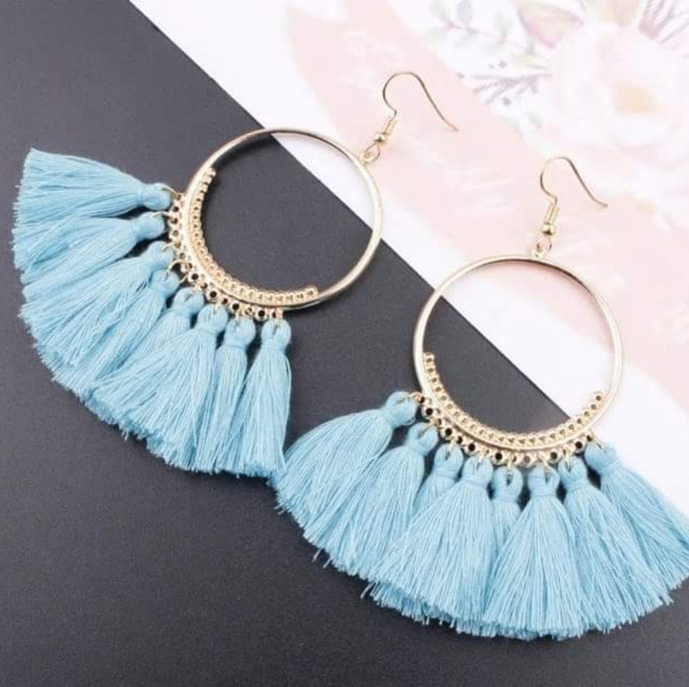 New Bohemian Long Drop Tassel Earrings